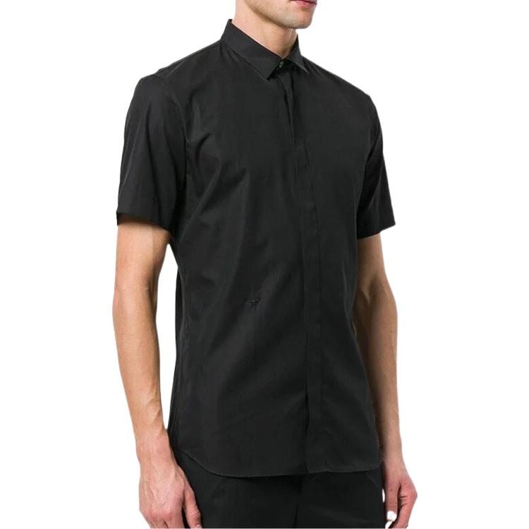 Shop DIOR Camisa Negra Manga Corta con Bordado de Abeja - Lanzamiento Nueva Temporada. 733C510B1581-C900