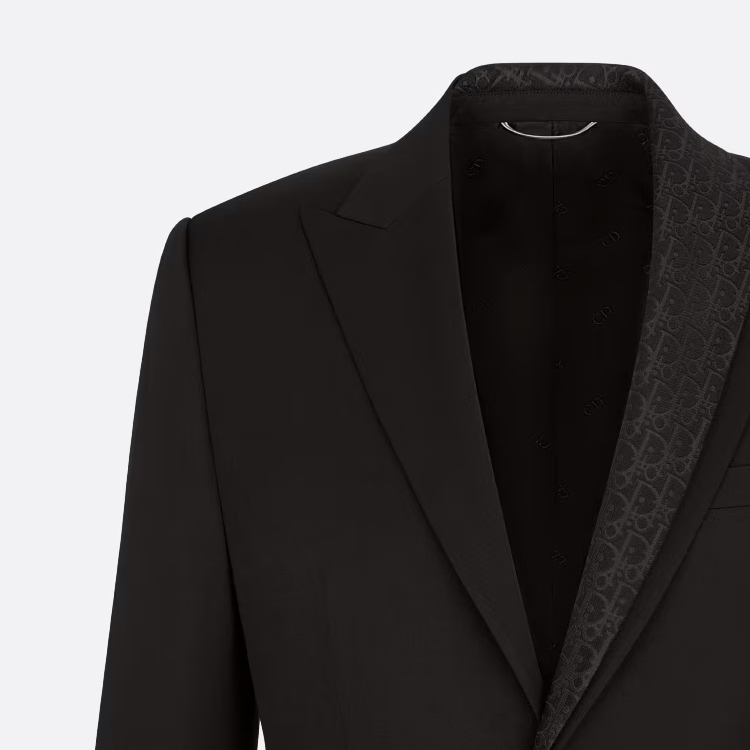 DIOR  Black Single-Breasted Letter Print Suit Jacket Long Sleeve 033C213B4739-C989 圖 4