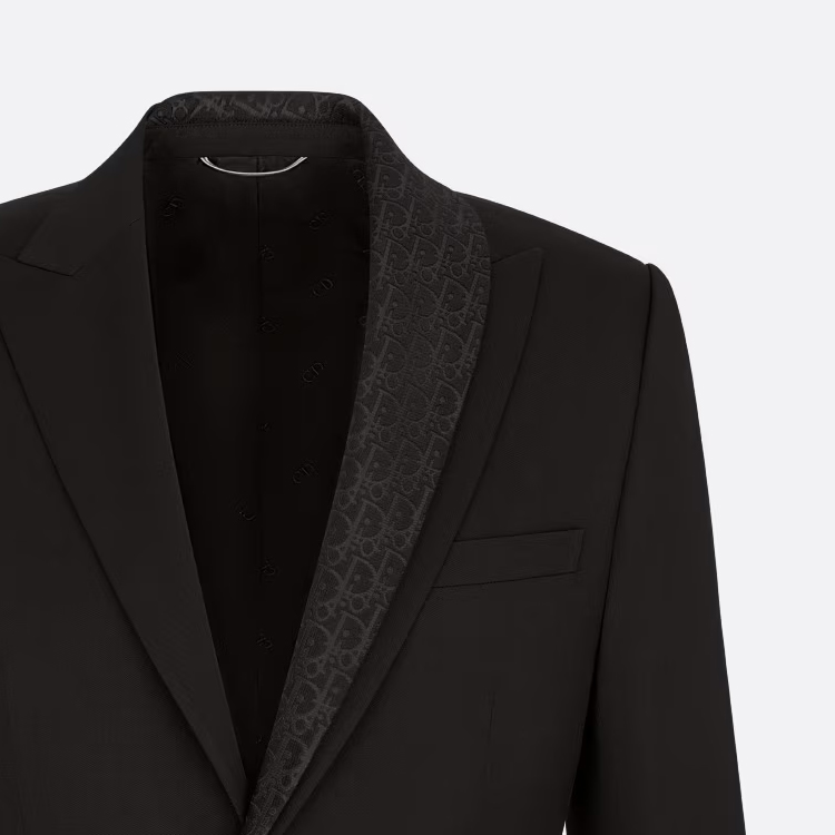 DIOR  Black Single-Breasted Letter Print Suit Jacket Long Sleeve 033C213B4739-C989 圖 5