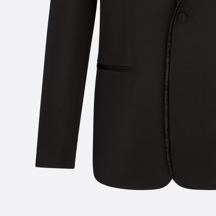 DIOR  Black Single-Breasted Letter Print Suit Jacket Long Sleeve 033C213B4739-C989 圖 6