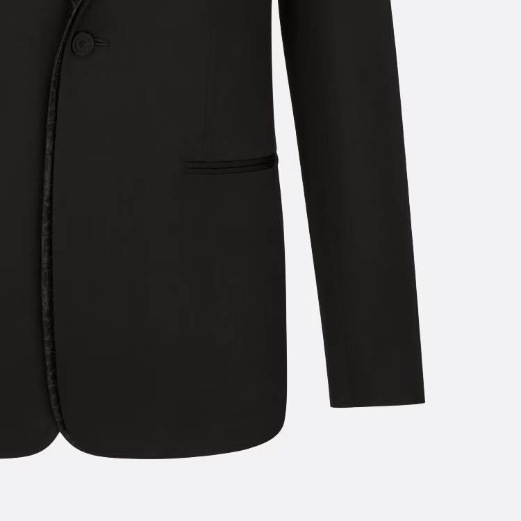DIOR  Black Single-Breasted Letter Print Suit Jacket Long Sleeve 033C213B4739-C989 圖 7
