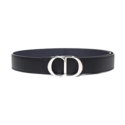 DIOR Black Smooth Buckle Leather Belt 3.5cm 4371PLTAMH16Q