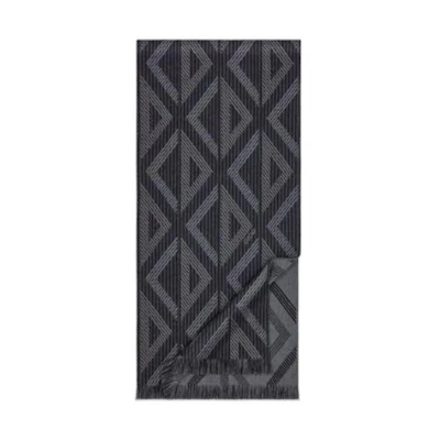 DIOR Black Wool Jacquard Fashion Scarf 31E0005A0802_C988