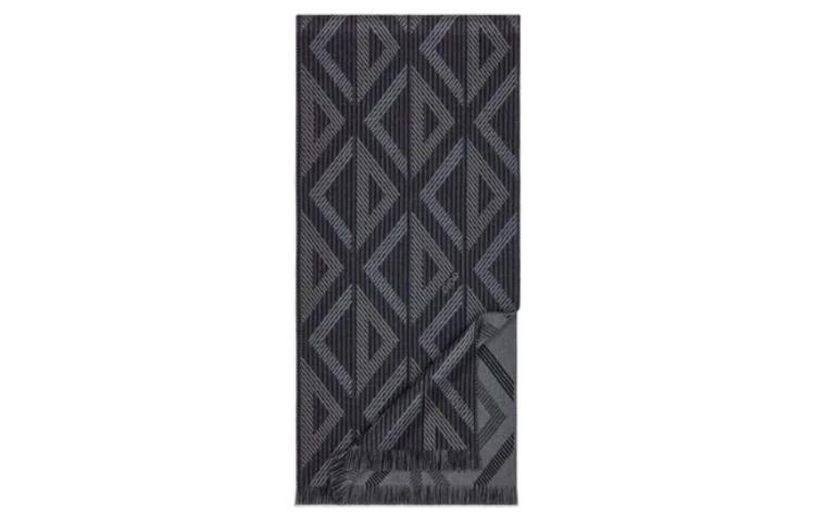 DIOR  Black Wool Jacquard Fashion Scarf 31E0005A0802_C988 圖 2