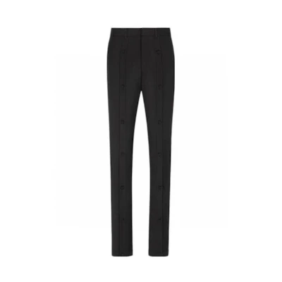 DIOR Black Wool Twill Button Casual Pants 143C197A4739-C900
