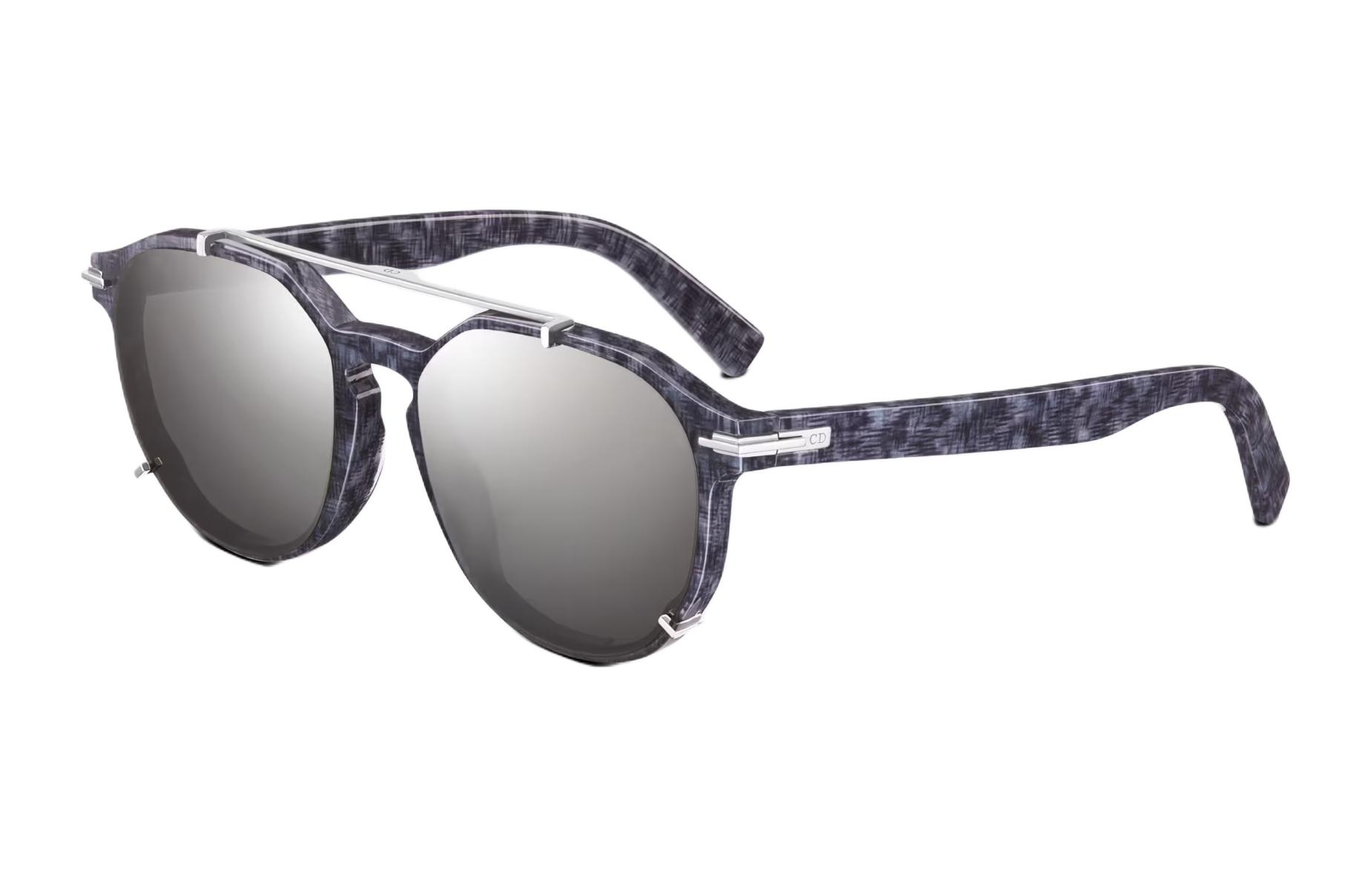 DIOR  Blue Butterfly Acetate Sunglasses with CD Logo Engraving SUITRIAR_30A4