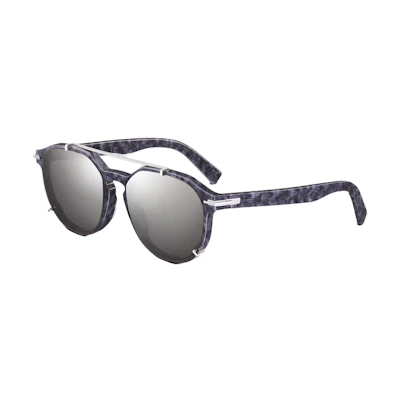 DIOR Blue Butterfly Acetate Sunglasses with CD Logo Engraving SUITRIAR_30A4