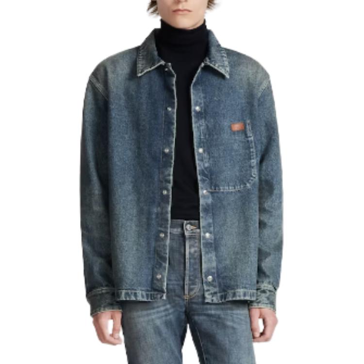 DIOR  Blue Cotton Twill Button-Up Long Sleeve Shirt. 413D488B340X-C520 圖 4