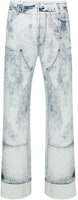 DIOR Blue Flared Denim Jeans with Workwear Print Design. 383D010H379-XC585 DIOR Blue Flared Denim Jeans with Workwear Print Design. 383D010H379-XC585