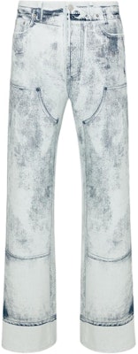 DIOR Jeans Denim Biru Flared dengan Desain Print Workwear. 383D010H379-XC585 Order DIOR Jeans Denim Biru Flared dengan Desain Print Workwear. 383D010H379-XC585