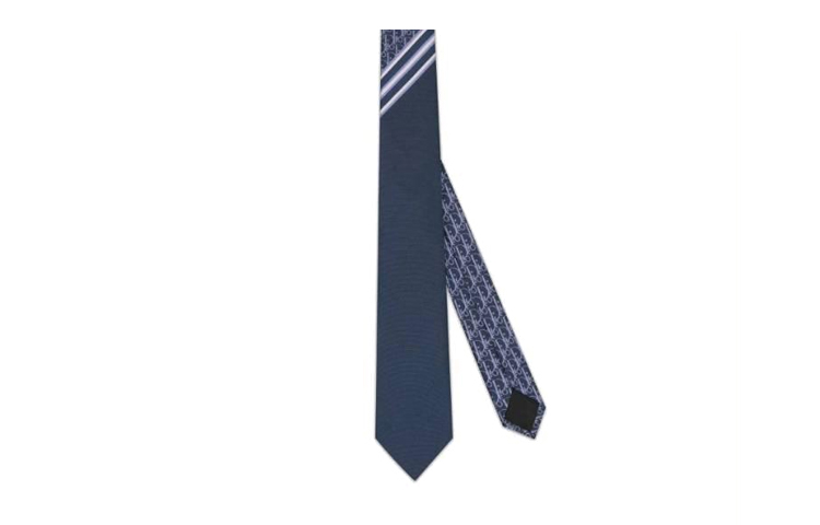 Dior  Blue Logo Pattern Arrow Tie 01C1047A0266C585