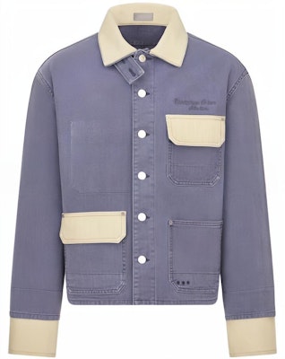 DIOR 藍色字母圖案長袖扣釦外套 313D485AY519-C581 Order DIOR 藍色字母圖案長袖扣釦外套 313D485AY519-C581