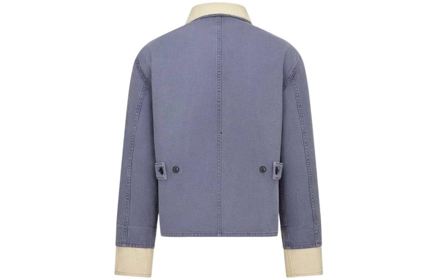 Lookbook DIOR 藍色字母圖案長袖扣釦外套 313D485AY519-C581