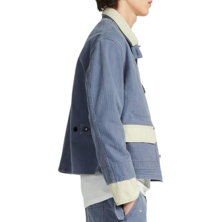 Sizing DIOR 藍色字母圖案長袖扣釦外套 313D485AY519-C581