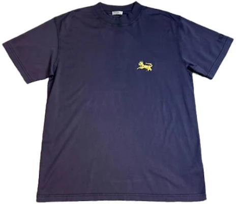 DIOR Blue Loose-Fit T-Shirt with Solid Color Logo Embroidery. 143J649A0677-C340 Order DIOR Blue Loose-Fit T-Shirt with Solid Color Logo Embroidery. 143J649A0677-C340
