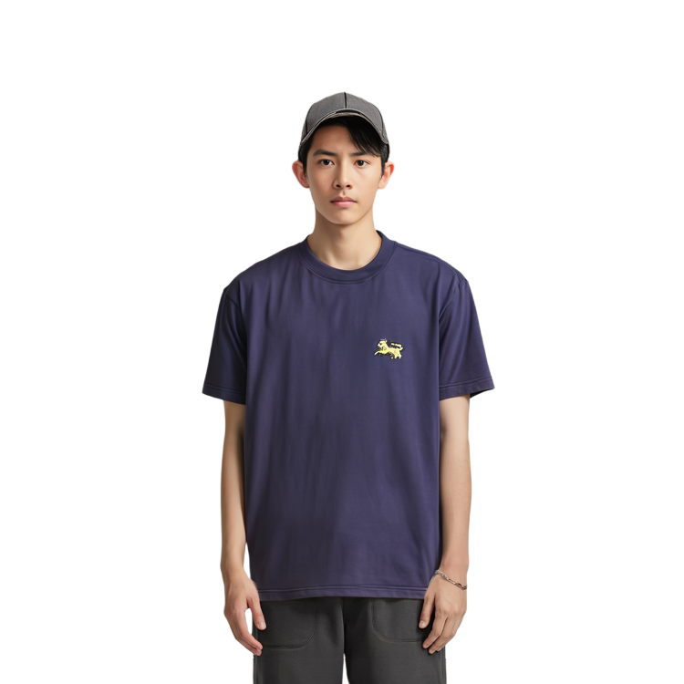 DIOR  Blue Loose-Fit T-Shirt with Solid Color Logo Embroidery. 143J649A0677-C340 圖 4