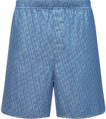 DIOR Celana Pendek Santai Biru Monogram Pinggang Elastis 483C102A5231-C545 Buy DIOR Celana Pendek Santai Biru Monogram Pinggang Elastis 483C102A5231-C545