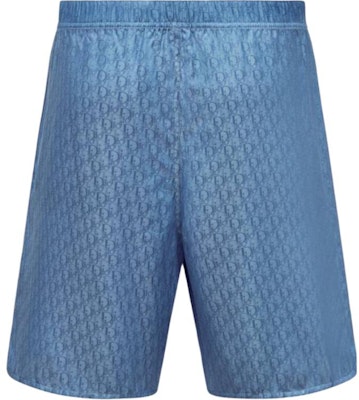 DIOR Celana Pendek Santai Biru Monogram Pinggang Elastis 483C102A5231-C545 Lookbook DIOR Celana Pendek Santai Biru Monogram Pinggang Elastis 483C102A5231-C545
