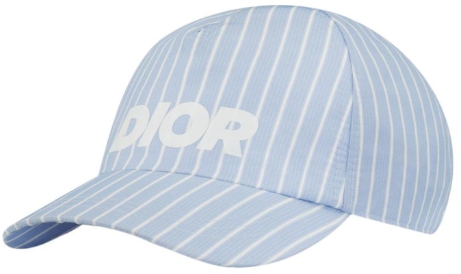 DIOR Blue Polyester Baseball Cap with Logo Stripe Design. 483C900AB067 Order DIOR Blue Polyester Baseball Cap with Logo Stripe Design. 483C900AB067