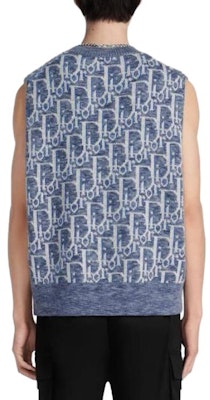 ディオール ブルー ノースリーブ ニット セーター ロゴ ジャカード パターン付き. 393M662AT662-C580 Purchase ディオール ブルー ノースリーブ ニット セーター ロゴ ジャカード パターン付き. 393M662AT662-C580