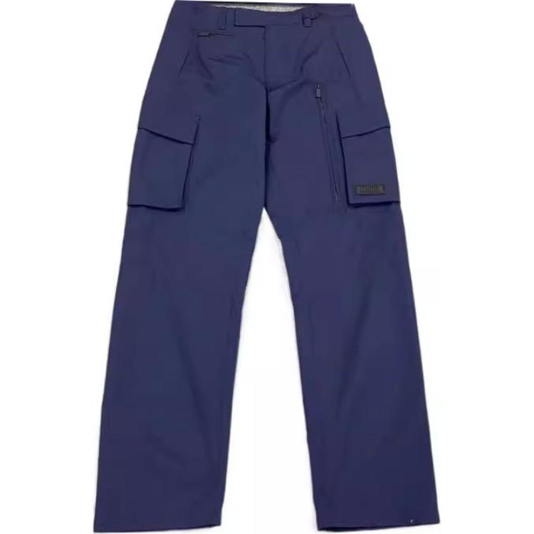DIOR  Blue Straight-Leg Casual Pants with Zipper Closure. 493C160A5834-C540