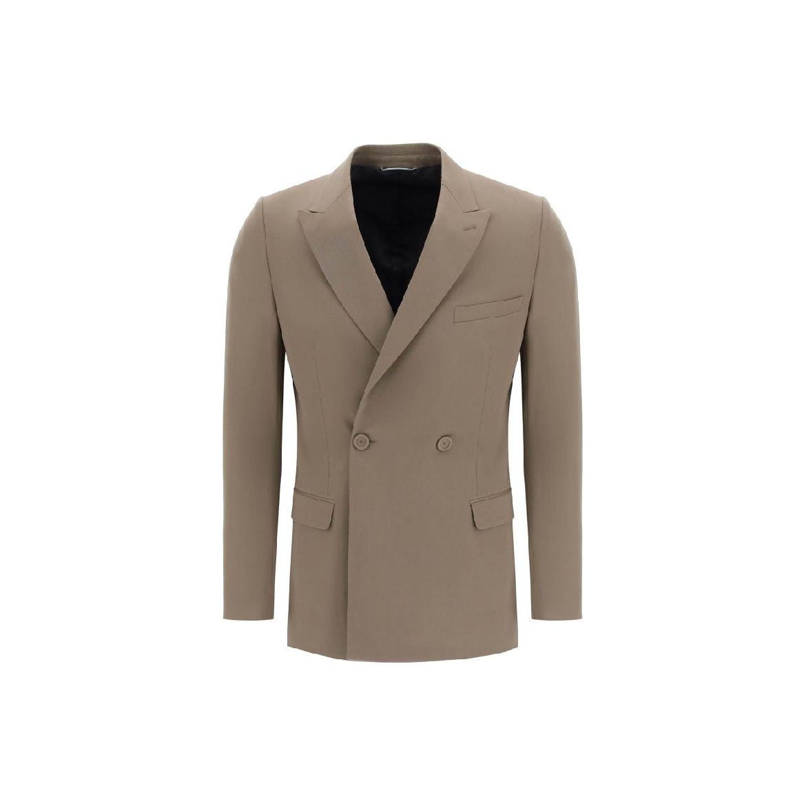 DIOR  Brown Double-Breasted Casual Jacket with Solid Collar. 023C241C4739-731