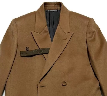 DIOR Brown Double-Breasted Long Sleeve Coat. 013C302B3225-C120 Shop DIOR Brown Double-Breasted Long Sleeve Coat. 013C302B3225-C120