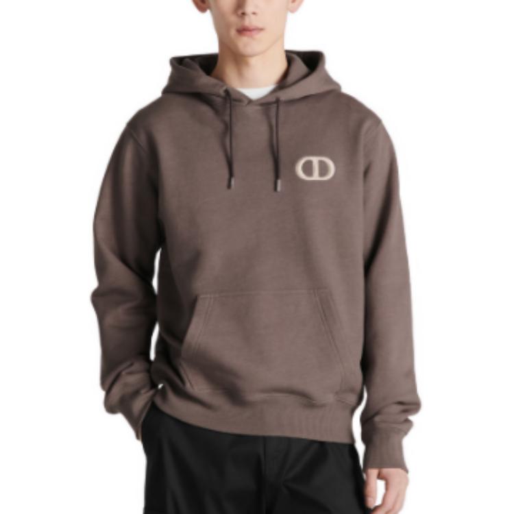 Purchase DIOR Hoodie Coklat dengan Logo Tulisan. 113J698A0531-C771