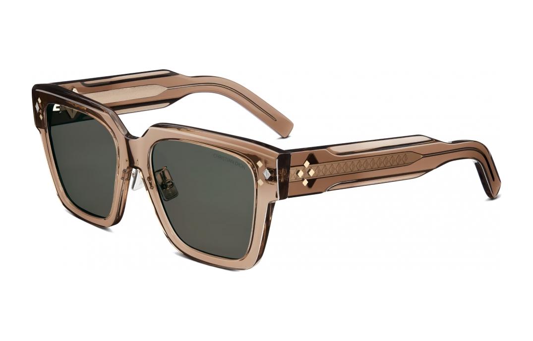 DIOR  Brown Square Sunglasses with Logo Temples. CDDMS2IXR64C0 圖 2