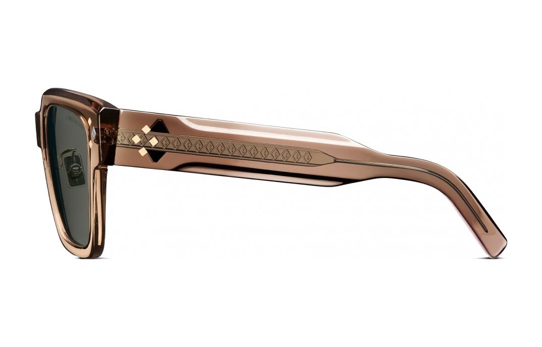 DIOR  Brown Square Sunglasses with Logo Temples. CDDMS2IXR64C0 圖 4