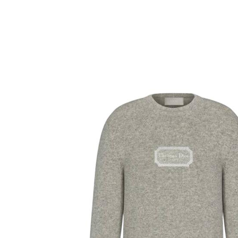 Details for DIOR  Cashmere Sweater with Embroidered Christian Dior Couture Logo. 243M645AT474-C880