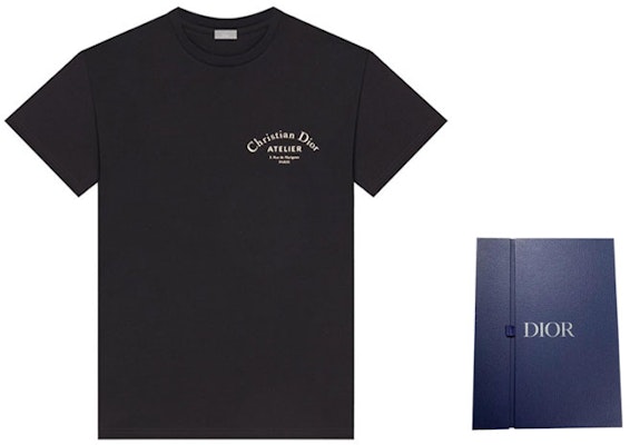 DIOR "Christian Atelier" 黑色男女同款標誌T恤 863J621I0533-C980 Purchase DIOR "Christian Atelier" 黑色男女同款標誌T恤 863J621I0533-C980
