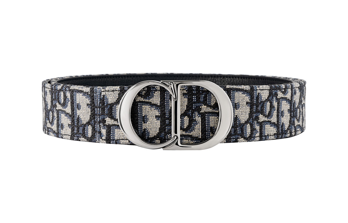 Lookbook 디올 클래식 오블리크 리버서블 가죽 벨트 블랙/베이지 3.5cm. 4371RUYSEH05E