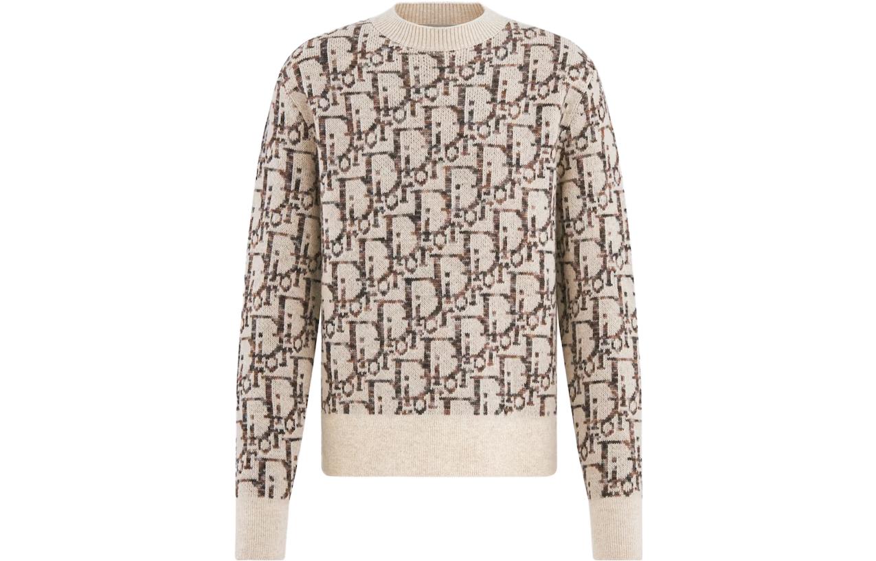 DIOR  Crewneck Embroidered Letter Long-Sleeve Sweater. 193M638AT662-C187