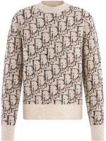 DIOR Crewneck Embroidered Letter Long-Sleeve Sweater. 193M638AT662-C187 DIOR Crewneck Embroidered Letter Long-Sleeve Sweater. 193M638AT662-C187