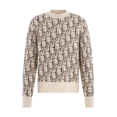 DIOR Crewneck Embroidered Letter Long-Sleeve Sweater. 193M638AT662-C187