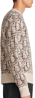 DIOR 刺绣字母宽松款长袖圆领毛衣 193M638AT662-C187 Sizing DIOR 刺绣字母宽松款长袖圆领毛衣 193M638AT662-C187