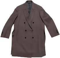 DIOR Dark Brown Double-Breasted Coat with Strap Detail. 943C324B4663-C483 DIOR Dark Brown Double-Breasted Coat with Strap Detail. 943C324B4663-C483