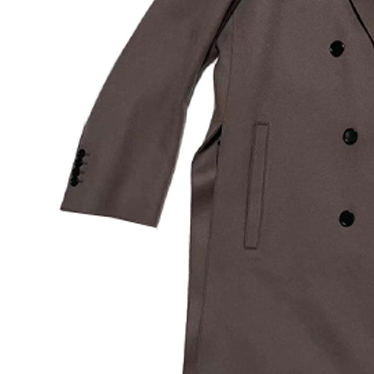 Sizing DIOR  Dark Brown Double-Breasted Coat with Strap Detail. 943C324B4663-C483