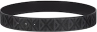 Buy DIOR 菱形图案可双面用帆布皮革腰带 黑色 4厘米宽 4804ZZCDP-H43E