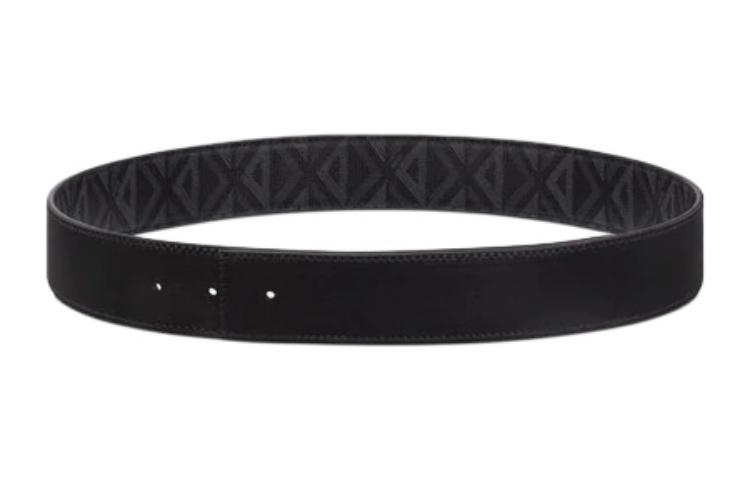 Lookbook DIOR 菱形图案可双面用帆布皮革腰带 黑色 4厘米宽 4804ZZCDP-H43E