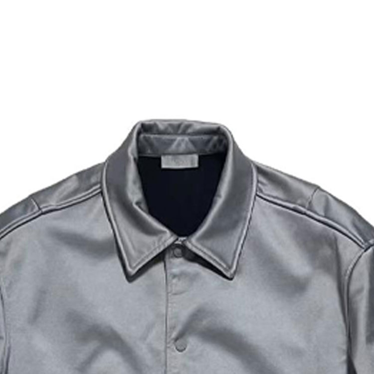 Shop DIOR Jaket Kerah Glossy Embossed - Abu-Abu 023J250A4826-C885