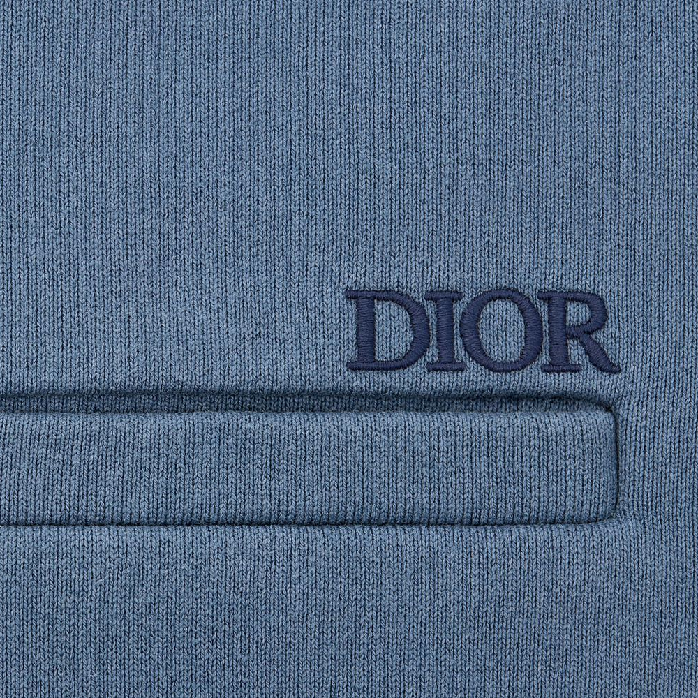 Sizing DIOR  Embroidered Logo Crewneck Sweatshirt Misty Blue. 383J694A0807-C585