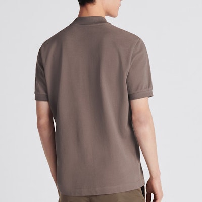 DIOR Embroidered Logo Straight-Cut Brown Polo Shirt. 013J800A0373-C771 Purchase DIOR Embroidered Logo Straight-Cut Brown Polo Shirt. 013J800A0373-C771
