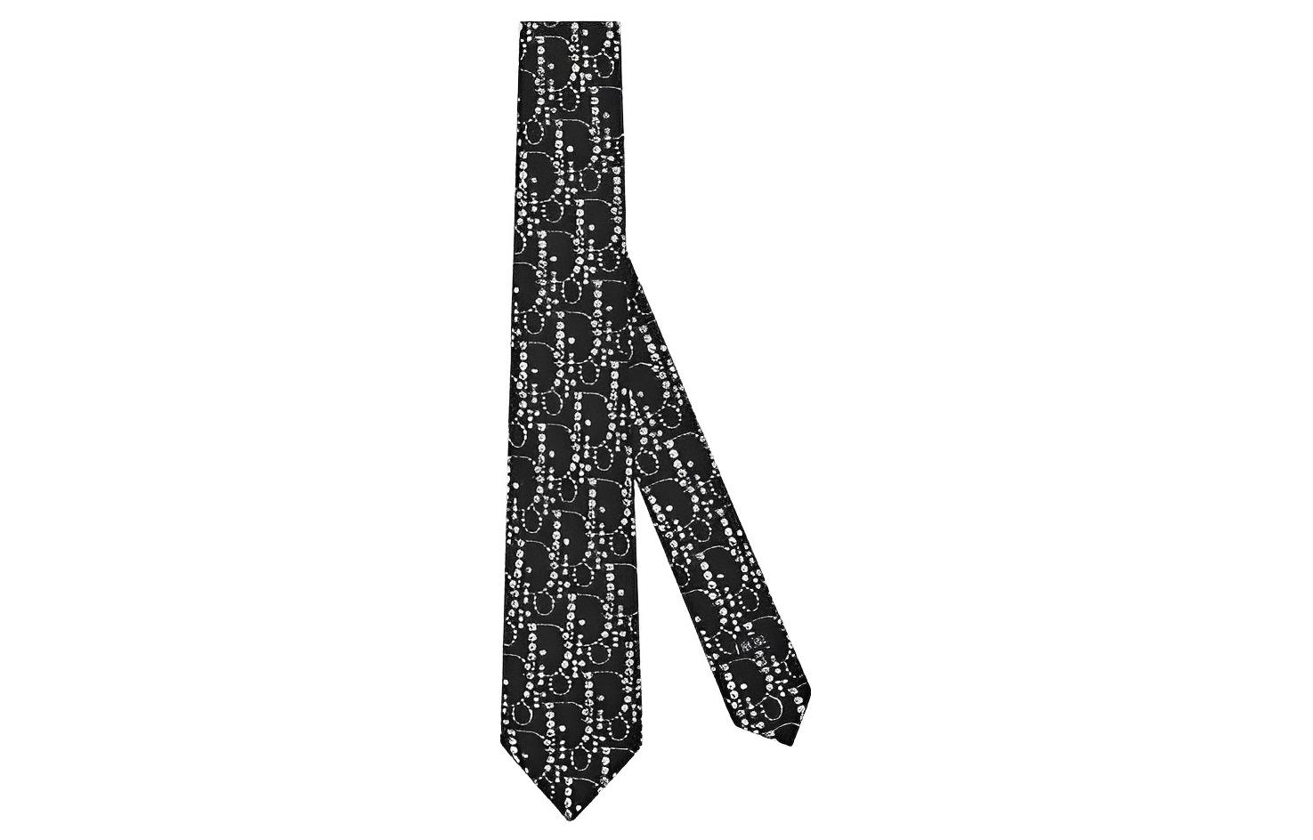 DIOR  Fashionable Silk Tie with Minimalist Letter Print. 24C1047B0729-C980