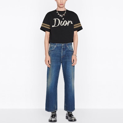 Camiseta Negra Rayas y Logo DIOR FW22 293J659A0554-C980 Details for Camiseta Negra Rayas y Logo DIOR FW22 293J659A0554-C980