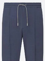 Shop DIOR FW22 純色直筒休閒長褲 - 藍色. 113C112A5887-C520