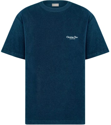 DIOR FW25 蓝色宽松刺绣棉质T恤。 593J696F3006-C580 Order DIOR FW25 蓝色宽松刺绣棉质T恤。 593J696F3006-C580