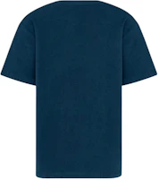 Lookbook DIOR FW25 Blue Loose-Fit Embroidered Cotton T-Shirt. 593J696F3006-C580