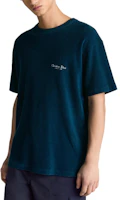 Shop DIOR FW25 Blue Loose-Fit Embroidered Cotton T-Shirt. 593J696F3006-C580